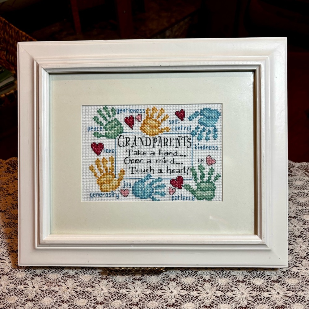 10x13 Framed “Grandparents” Cross Stitch